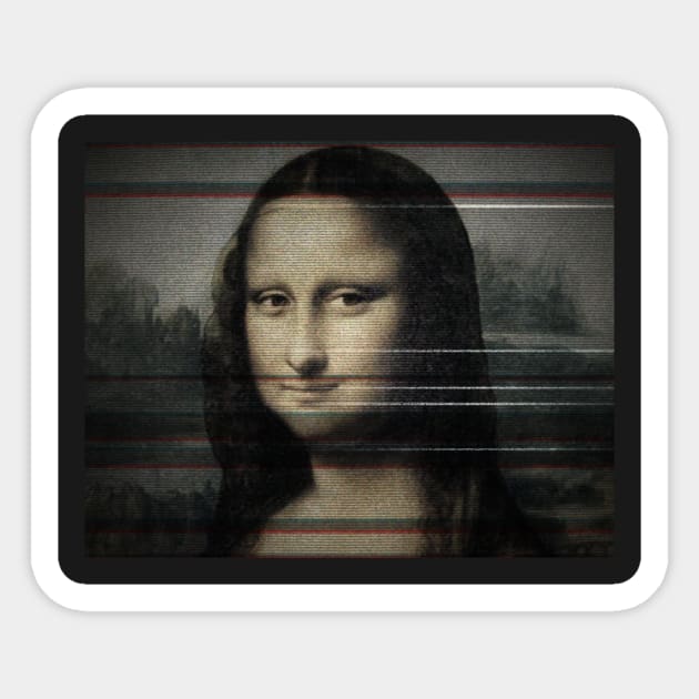 Mona Lisa Interference Sticker by KenzKenzKenz